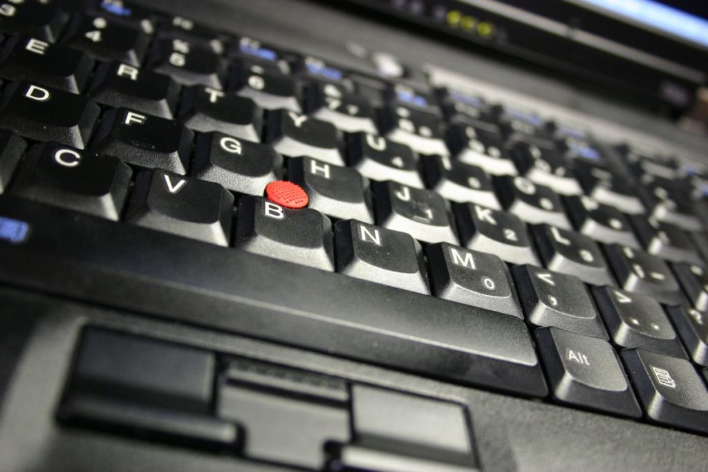 A screen showing a computer keyboard.