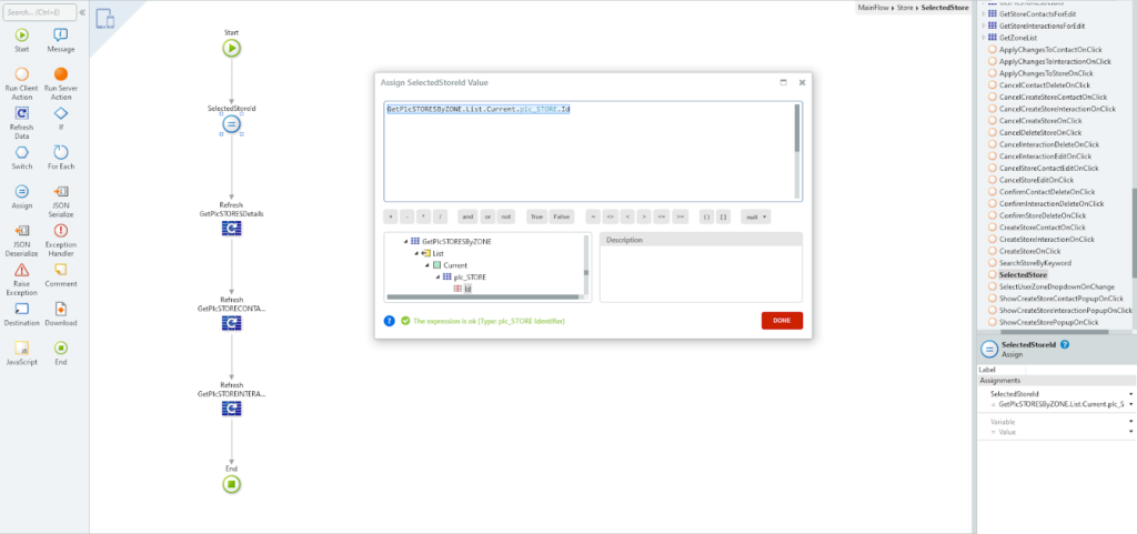 An image showing the expression edit window.