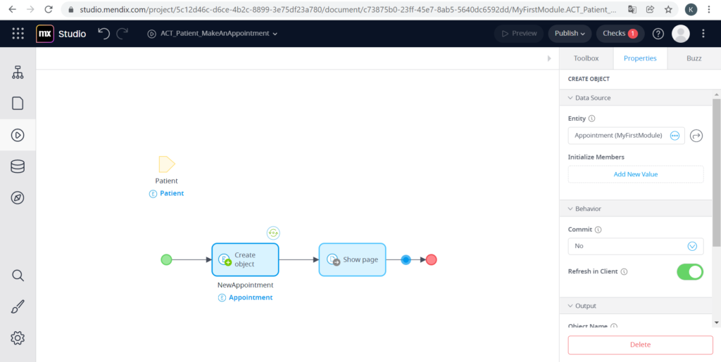 A screen showing creation of microflows. #5