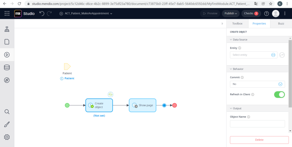 A screen showing creation of microflows. #4