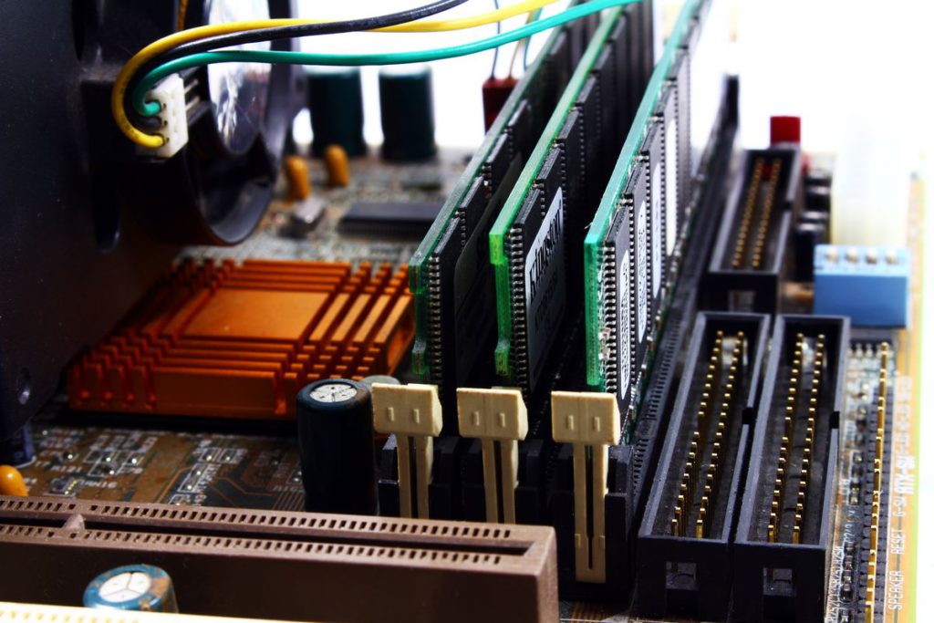 An image showing a motherboard.