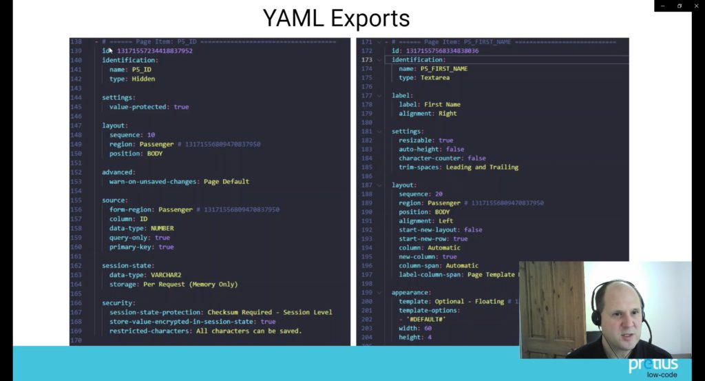An image showing YAML exports.