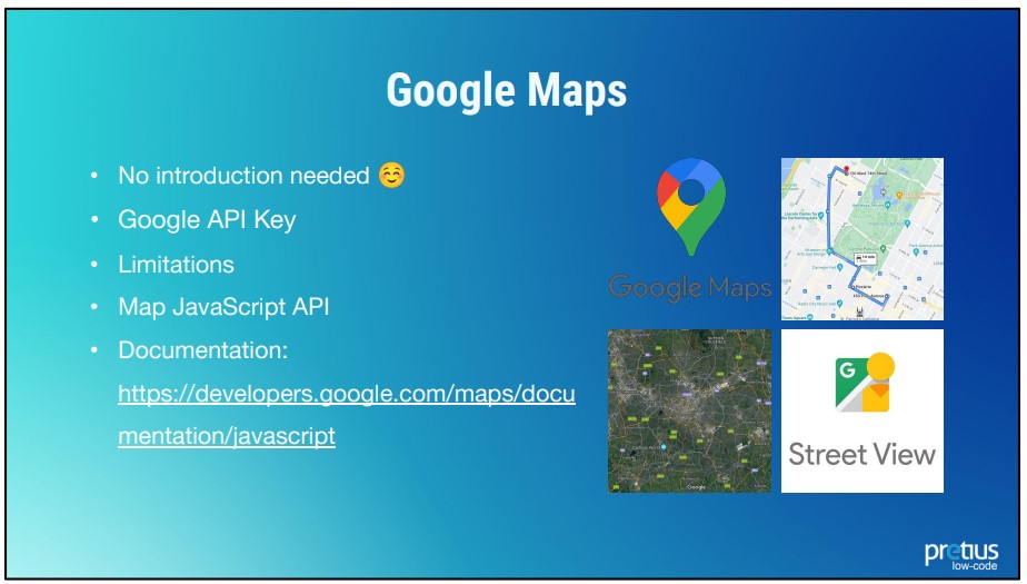 A screenshot detailing GoogleMaps.