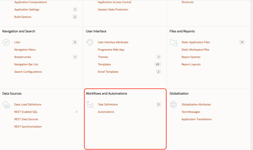 A screen showing where to find the Workflows and Automations section.