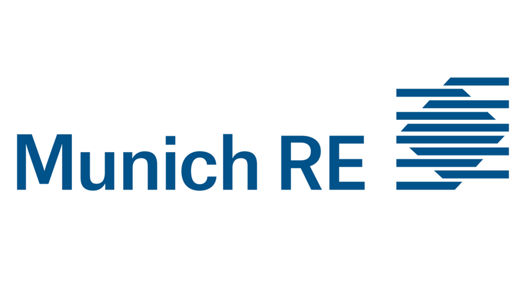 A screen showing Munich Re logo.