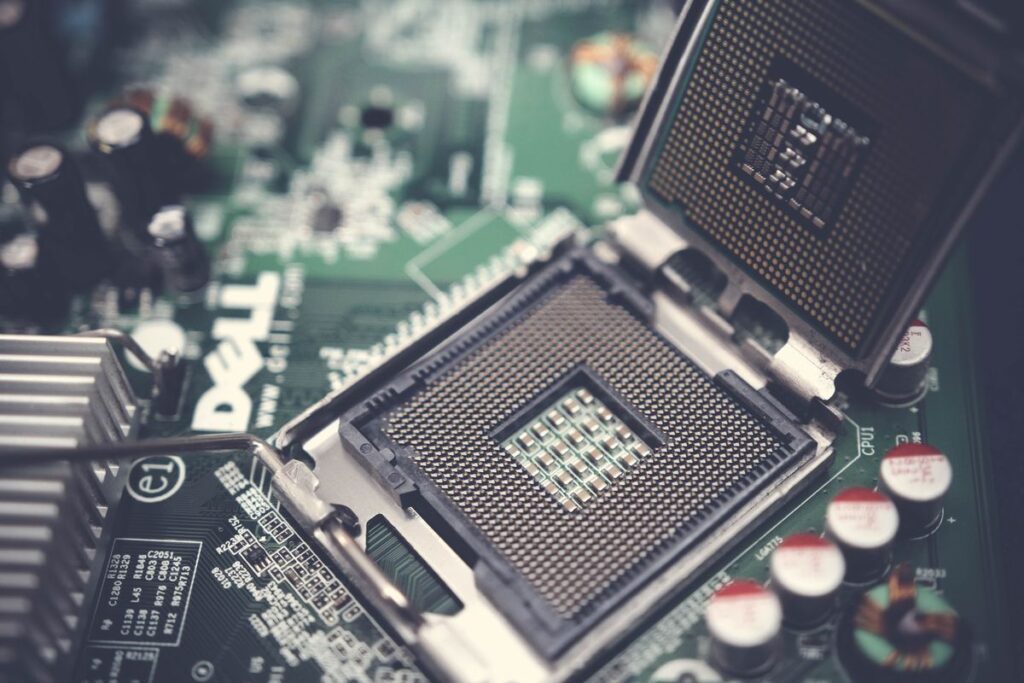 An image showing a CPU socket.