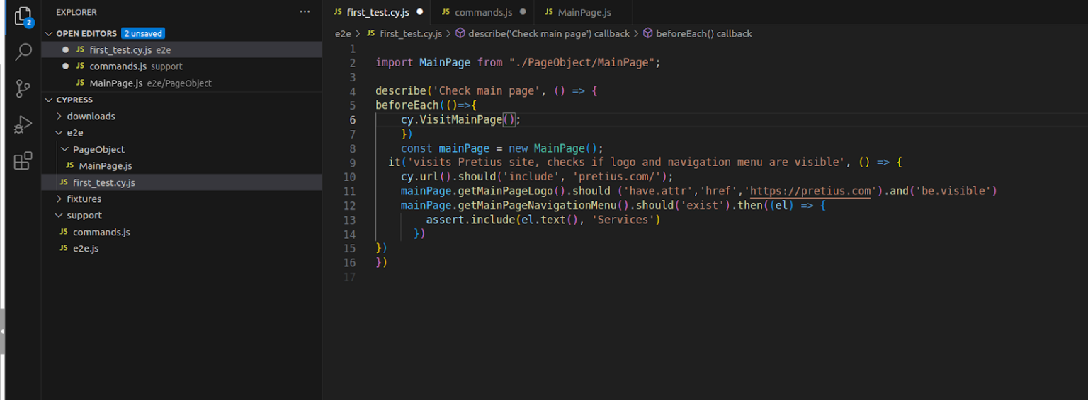 Cypress E2E testing Overview of the essential functions and sample