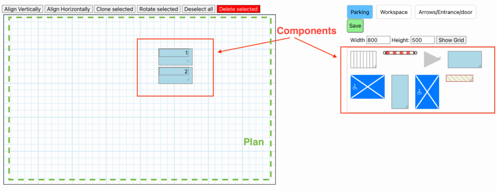 A gif showing Pretius Drawing Plugin.