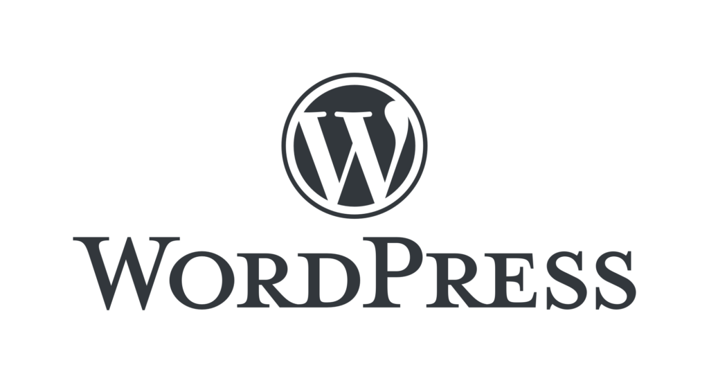 A screen showing WordPress logo.