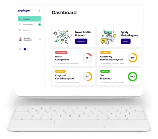 Profitowi implementation mockup
