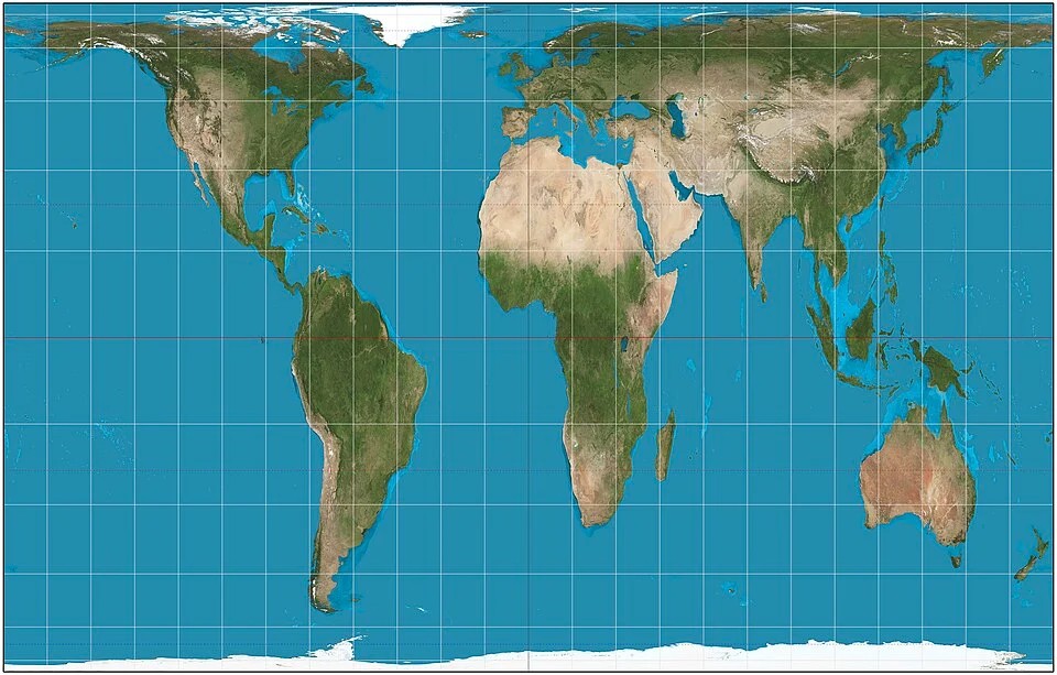 Gall-Peters projection.