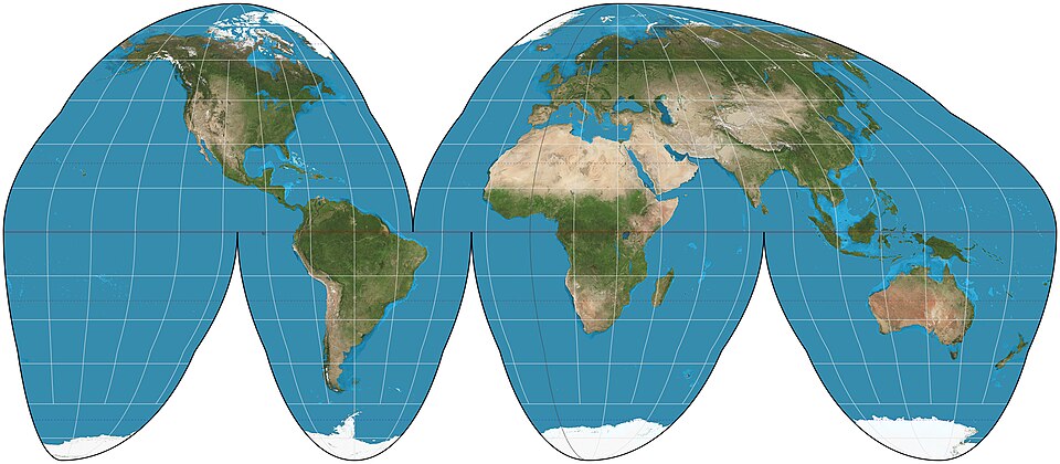 Goode Homolosine projection.